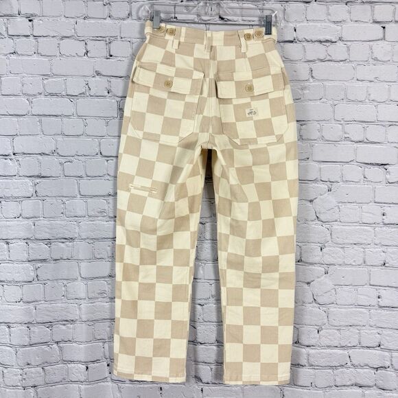P&Co 304 Service Fatigue Pants Stone Checkerboard Womens Size UK 8/US 4 Short - Picture 6 of 15